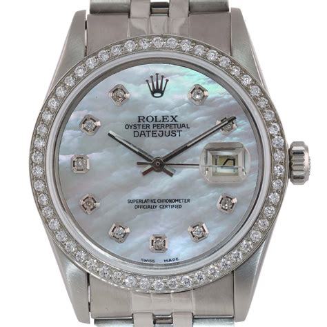 men's rolex datejust 36mm sapphire crystal diamond bezel|rolex 36mm datejust with diamonds.